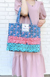 ビッグエコバッグ Our Cheerful Big Eco-Bag（ブルーフラワー)