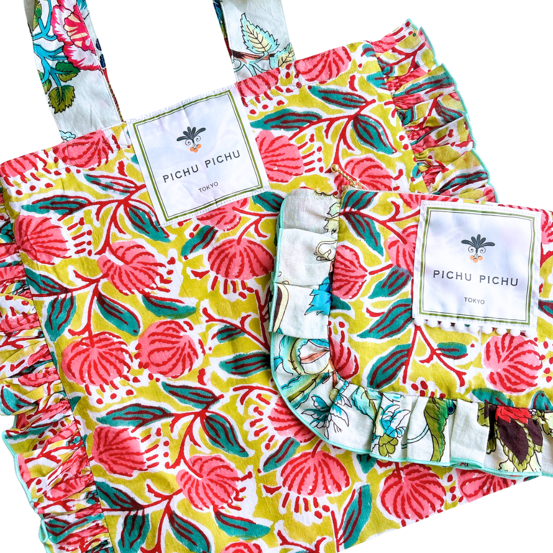 人と被らないおしゃれエコバッグをお探しの方必見】フリル 人と被らないおしゃれエコバッグをお探しの方必見】フリル