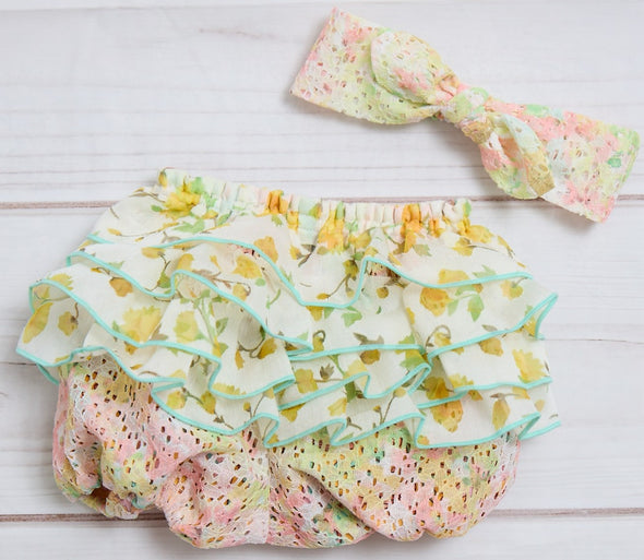 Candy Ribbon Bloomer-Yellow-