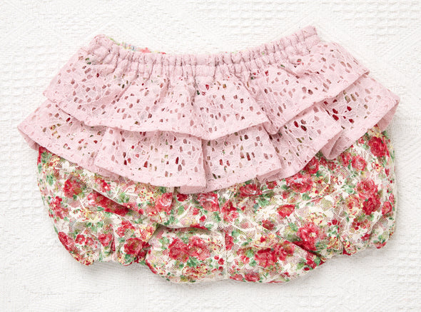 ⚘再入荷⚘ ブルマ （ヘッドバンド付き）Candy Ribbon Bloomer Set（レッド）