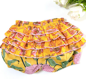 Baby Cheerful Frill Bloomer - YELLOW -