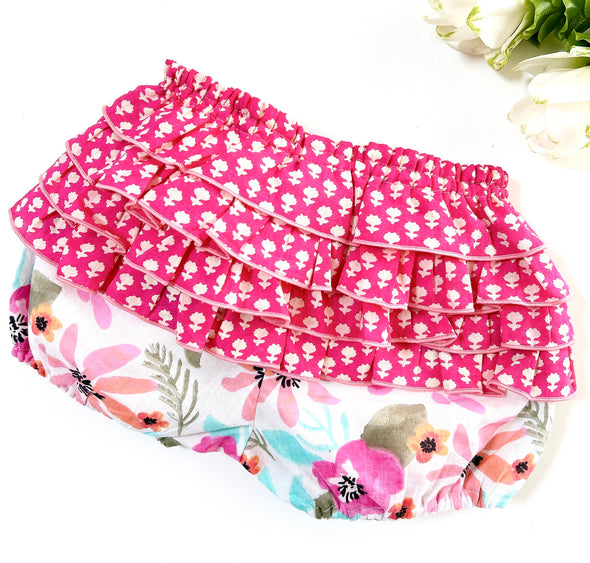 Baby cheerful frill bloomer -yellow-