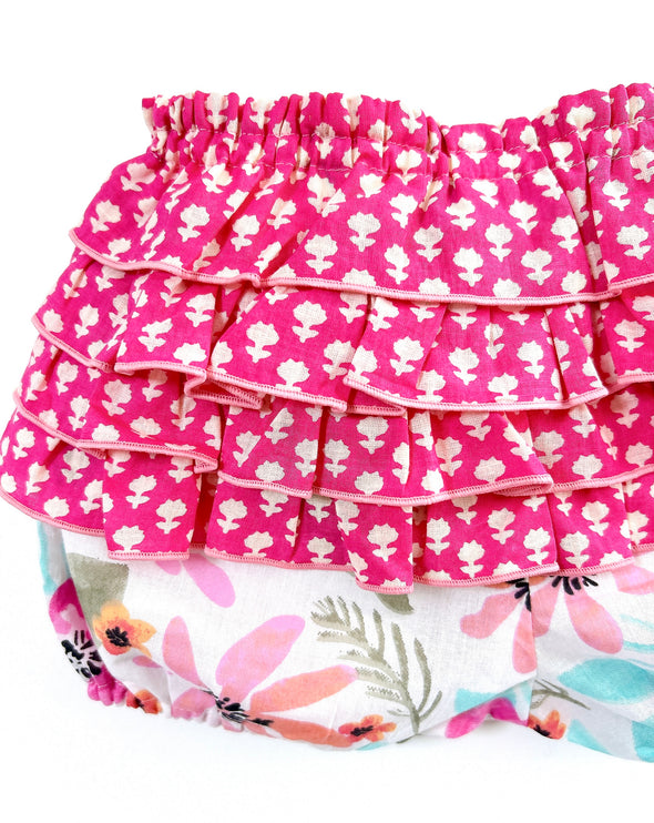 Baby cheerful frill bloomer -yellow-