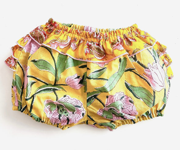 Baby Cheerful Frill Bloomer - YELLOW -