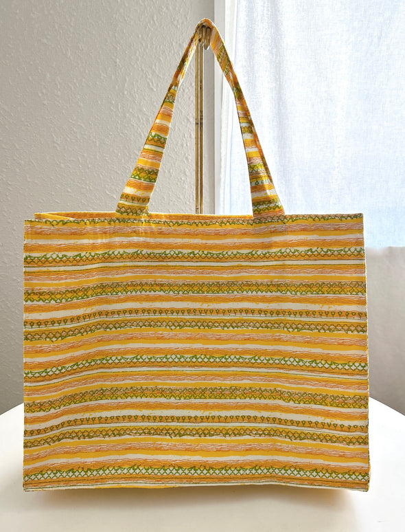 ビッグエコバッグ Our Cheerful Big Eco-Bag（イエローボーダー）