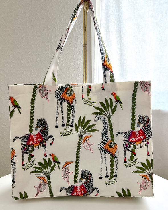 ビッグエコバッグ Our Cheerful Big Eco-Bag（ホワイトサバンナ)