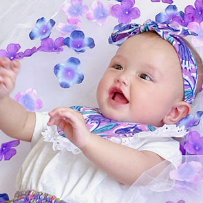 Baby Cheerful Bib with HeadBand - YELLOW -