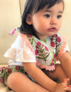 Baby Cheerful Bib with HeadBand -Olive-