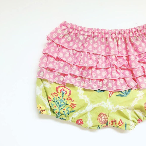 Baby Cheerful Frill Bloomer - LIME GREEN -