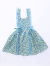아기 재 도착 아기 아기 앞치마 드레스-푸른 꽃 -