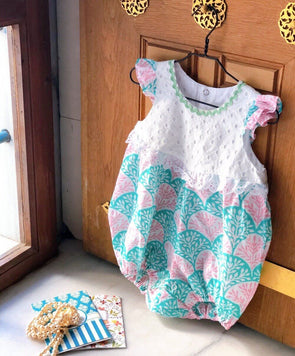 Cheerful Baby Rompers -CORAL-