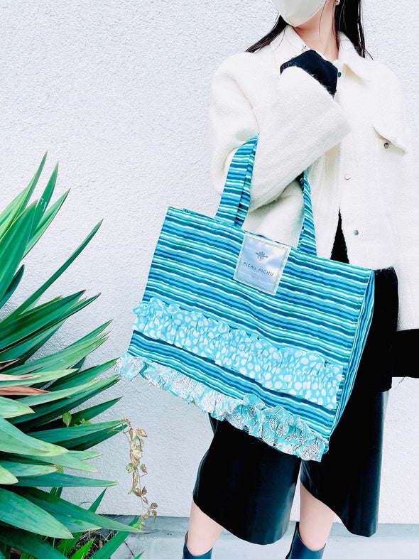 ⚘.⚘ Notre joyeux Eco-Bag -YELLOW x WHITE-
