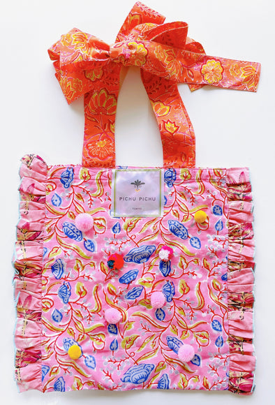 ⚘新作⚘ エコバッグ Our Cheerful Eco-Bag（ピンク × オレンジ）