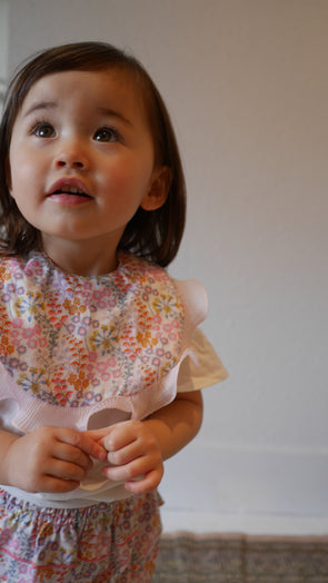 Baby Liberty Flower Bib rose-a