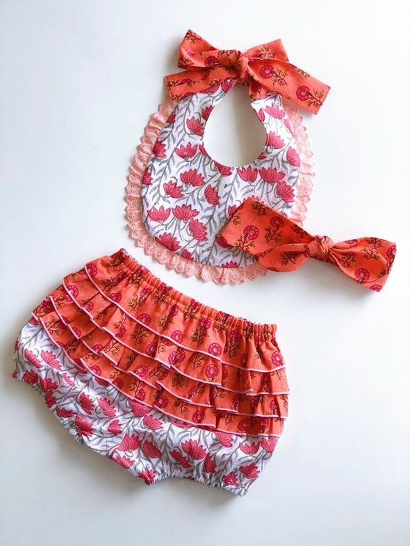 ⚘Nouveaux arrivants⚘ Baby cheerful frill bloomer - red