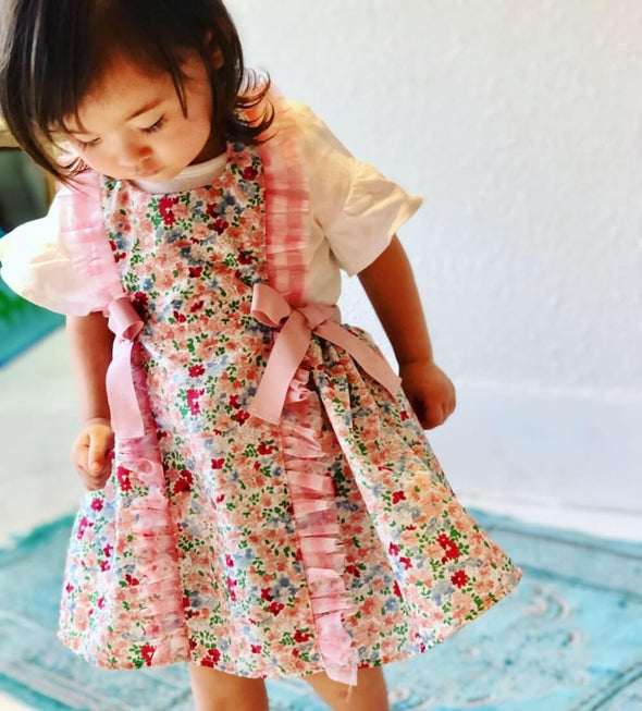 ⋈ 재입고 ⋈ Fairy Apron Dress - Pink Flower -