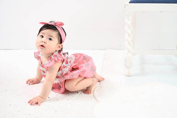 Cheerful Baby Rompers -CORAL-